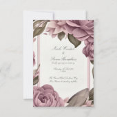 Gemeinsam für Mauve Floral Wedding Einladung (Vorderseite)