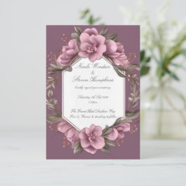 Gemeinsam für Mauve Floral Wedding Einladung