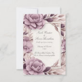 Gemeinsam für Mauve Floral Wedding Einladung (Vorderseite)