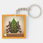 "Gemeinsam gedeihen wir Schlüsselanhänger (Rückseite)