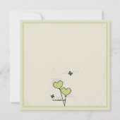 Gemeinsam (grün) Einladung zum Hochzeitsfest (Rückseite)