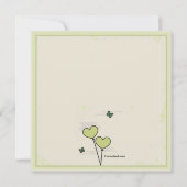 Gemeinsam (grün) Einladung zum Hochzeitsfest (Rückseite)