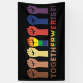 Gemeinsam heben wir das Banner der Gleichberechtig (Vertikal)