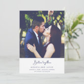 Gemeinsam Hochzeit im Foto Save The Date (Stehend Vorderseite)