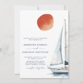 gemeinsam Hochzeit segeln in die Zukunft Einladung (Vorderseite)