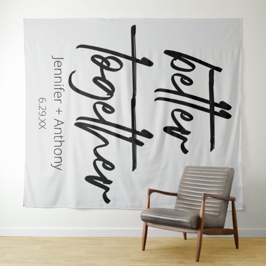 Gemeinsam Hochzeiten Personalisierter Hintergrund Wandteppich (Beispiel (Horizontal))