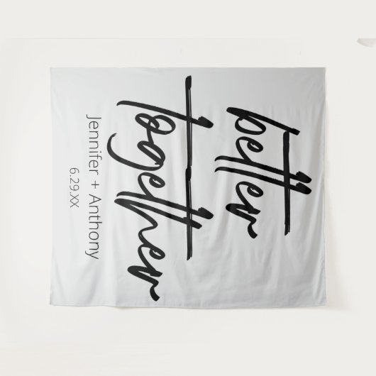 Gemeinsam Hochzeiten Personalisierter Hintergrund Wandteppich (Vorderseite (Horizontal))