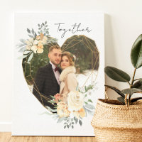 Gemeinsam Hochzeitliches Foto in geometrischem Her