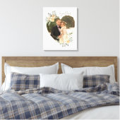 Gemeinsam Hochzeitliches Foto in geometrischem Her Leinwanddruck (Insitu (Schlafzimmer))