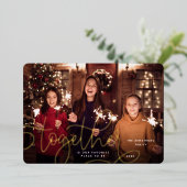 Gemeinsam | Horizontales Foto Folien Feiertagskarte (Stehend vorne)