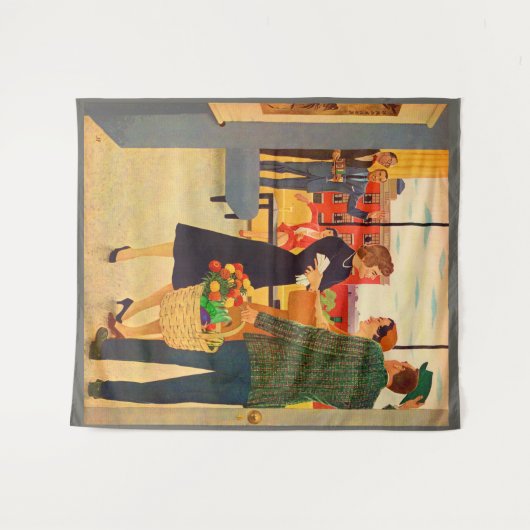 Gemeinsam im Cibulskis's fernsehen Wandteppich (Vorderseite (Horizontal))