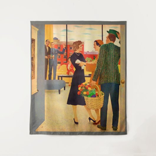 Gemeinsam im Cibulskis's fernsehen Wandteppich (Vorderseite)