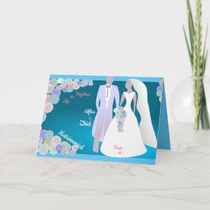 Gemeinsam im Leben geklappte Hochzeitkarte Einladung