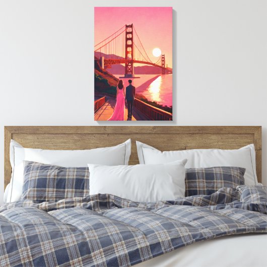 "Gemeinsam in der Stille: Eine Landschaftliche Lie Leinwanddruck (Insitu (Schlafzimmer))