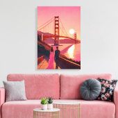 "Gemeinsam in der Stille: Eine Landschaftliche Lie Leinwanddruck (Insitu (Wohnzimmer))