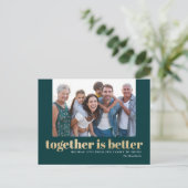 Gemeinsam ist das Foto besser als Postkarte (Stehend Vorderseite)