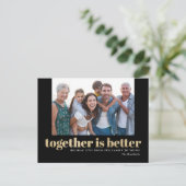 Gemeinsam ist das Foto besser als Postkarte (Stehend Vorderseite)