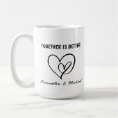 Gemeinsam ist der Valentinstag Kaffeetasse (Links)