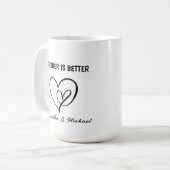 Gemeinsam ist der Valentinstag Kaffeetasse (Vorderseite Links)