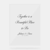 "Gemeinsam ist ein schöner Ort zu sein" Acrylschild (Vorderseite)