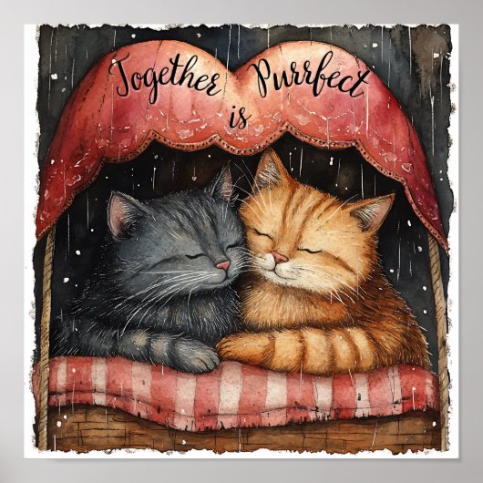 Gemeinsam ist Purfect Kitty Cats Poster Wall Art (Vorne)
