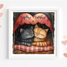 Gemeinsam ist Purfect Kitty Cats Poster Wall Art