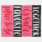 Gemeinsam ist unser Favorit | Moderne Pinselschrif Fleecedecke (Vorderseite (Horizontal))