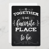 Gemeinsam ist unser Lieblingsplatz Dankeskarte (Vorne/Hinten)