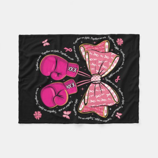 Gemeinsam kämpfen wir gewinnen Boxhandschuhe Bow B Fleecedecke (Vorderseite (Horizontal))