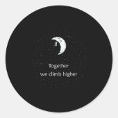 Gemeinsam klettern wir höher, das beste Motivieren Runder Aufkleber (Vorderseite)