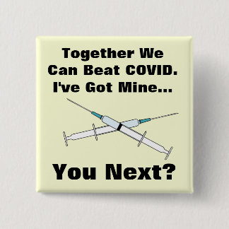 Gemeinsam können wir COVID schlagen Button