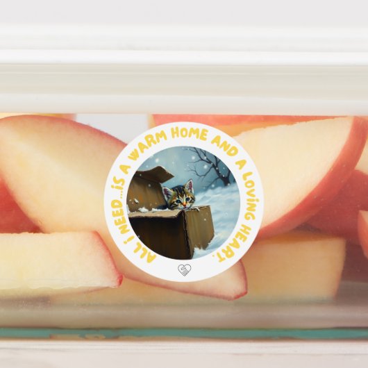 Gemeinsam können wir das Leben einer Katze verände Etiketten (Befestigt)