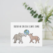 Gemeinsam können wir den Klimawandel lösen Postkarte (Stehend Vorderseite)