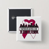 Gemeinsam können wir eine Heilung des Nackenkrebs  Button (Vorne & Hinten)