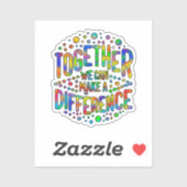 Gemeinsam können wir etwas bewegen aufkleber (Blatt)