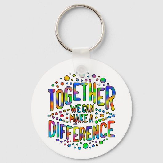 Gemeinsam können wir etwas bewegen schlüsselanhänger (Vorderseite)