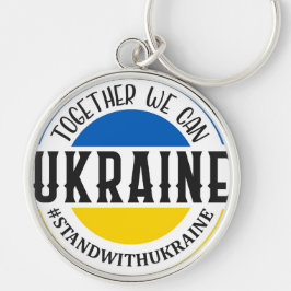 GEMEINSAM KÖNNEN WIR MIT DER UKRAINE BLAUE GELB ST SCHLÜSSELANHÄNGER