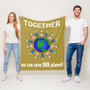 GEMEINSAM können wir unsere Niedliche Botschaft ge Fleecedecke