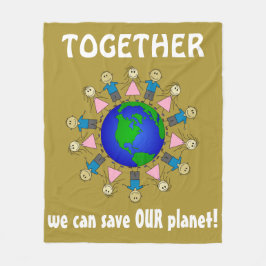 GEMEINSAM können wir unsere Niedliche Botschaft ge Fleecedecke