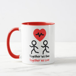 Gemeinsam laufen wir, gemeinsam Liebe, Valentinsta Tasse