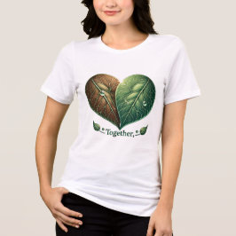 Gemeinsam Leaf Heart Design Tri-Blend Shirt
