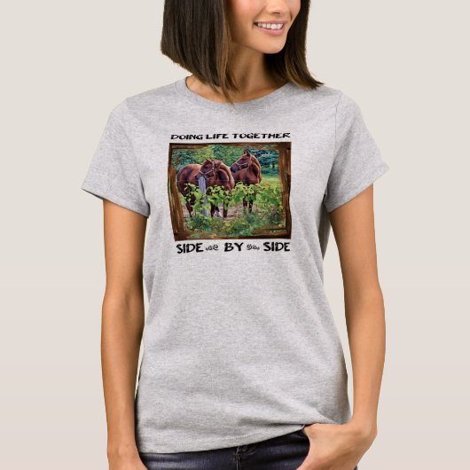 Gemeinsam Leben machen - Seite an Seite T-Shirt (Vorderseite)