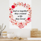 Gemeinsam Leben schaffen Poster (Küche)