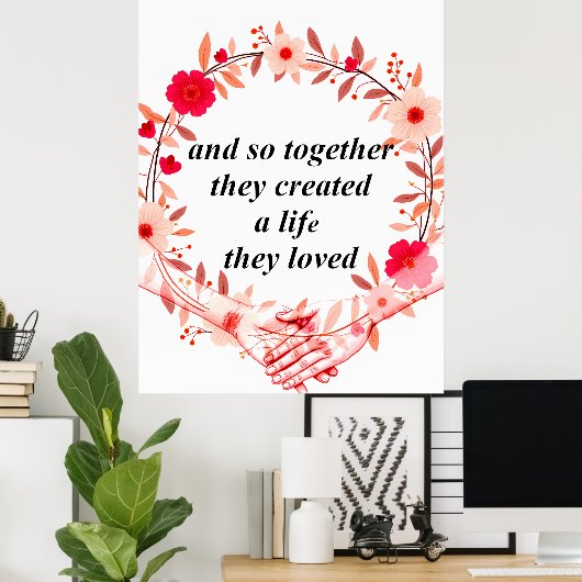 Gemeinsam Leben schaffen Poster (Heimbüro)