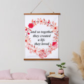 Gemeinsam Leben schaffen Wandteppich Mit Holzrahmen (Schlafzimmer)