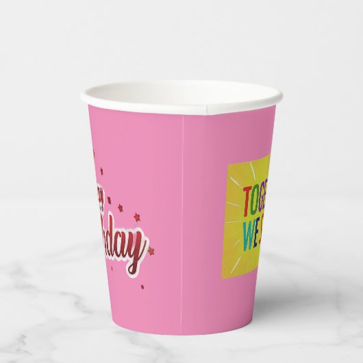 gemeinsam leuchten wir pappbecher (Rechts)