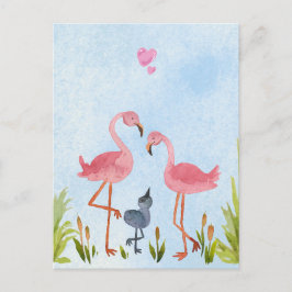 Gemeinsam machen wir eine Familie Postkarte