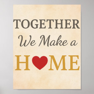 Gemeinsam machen wir eine Zuhause-Inspiration-Wand Poster