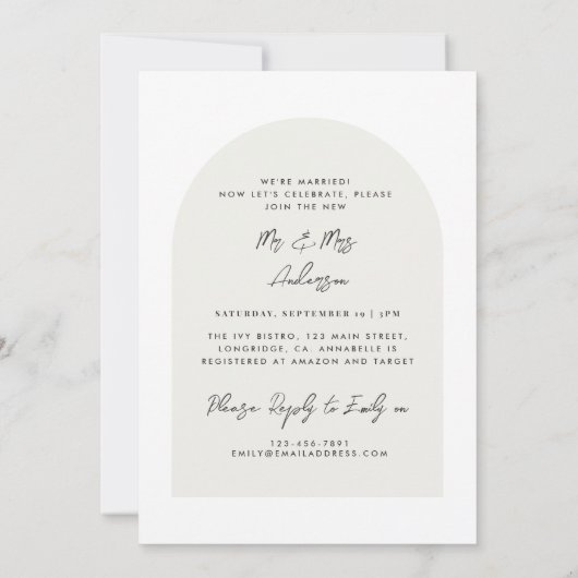 Gemeinsam März Foto Hochzeitsankündigung (Rückseite)