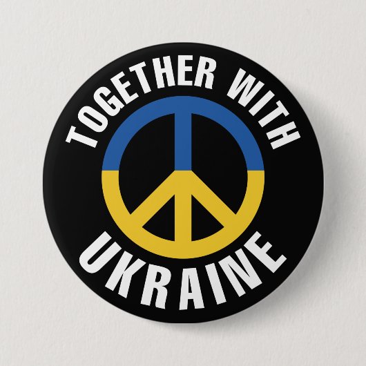 Gemeinsam mit der Ukraine Button (Vorderseite)